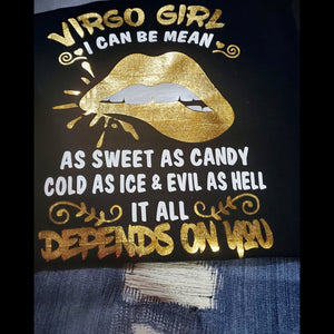 Virgo Girl - Vinyl Design Shirt