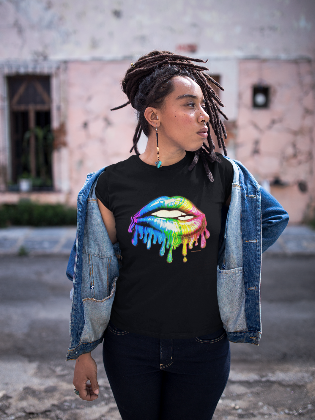 Rainbow Lips - Vinyl Design Shirt