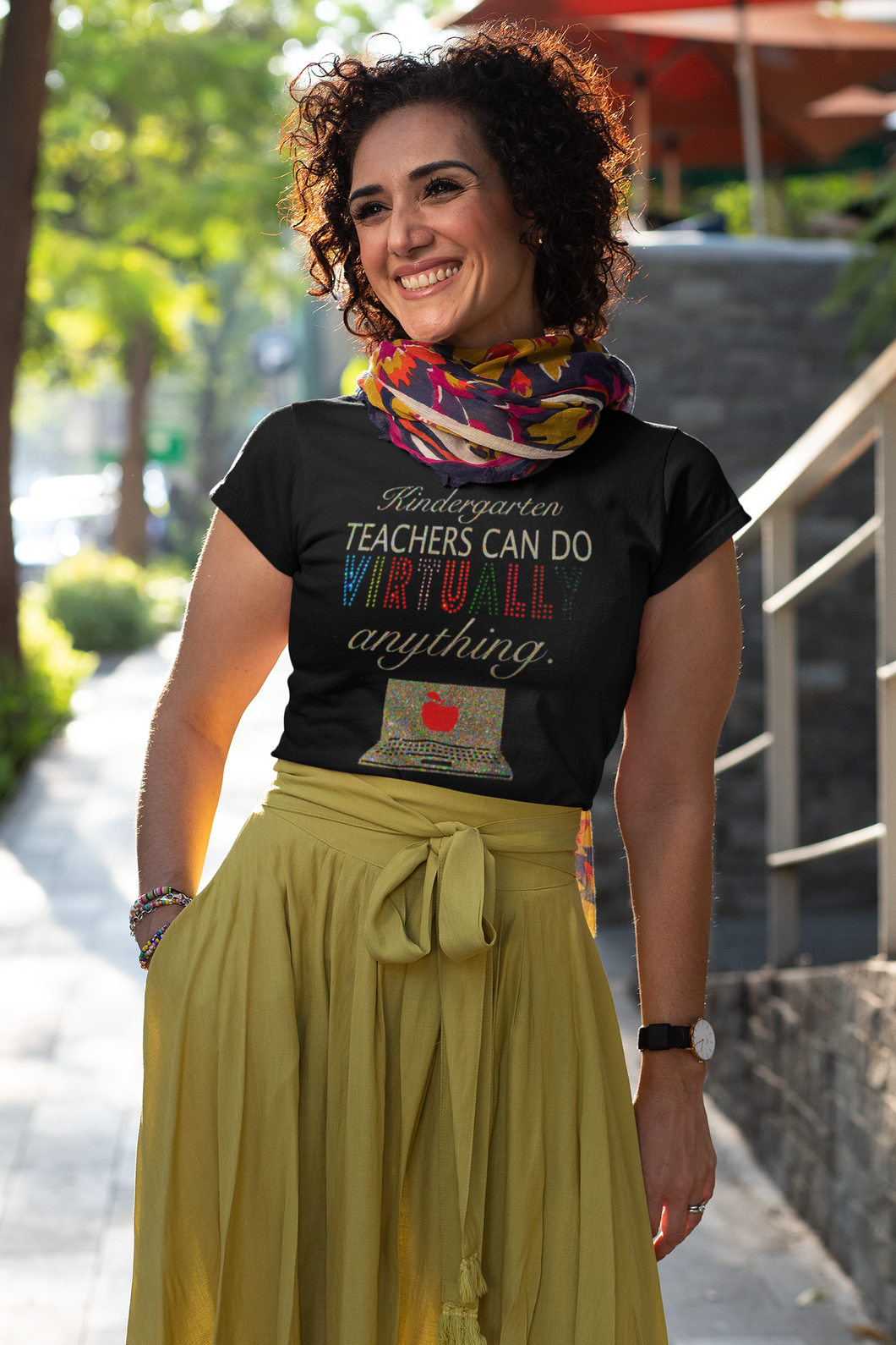 Kindergarten Teachers Can Do Virtually Anything - Rhinestone Shirt Design